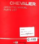 Chevalier-Chevalier FSG, Surface Grinder Operation and Maintenance Manual Year (1960)-FSG Series-05